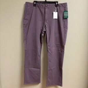 Even Tide Mens Purple Relaxed Chino Pants Trousers Size 40 NWT Casual Preppy